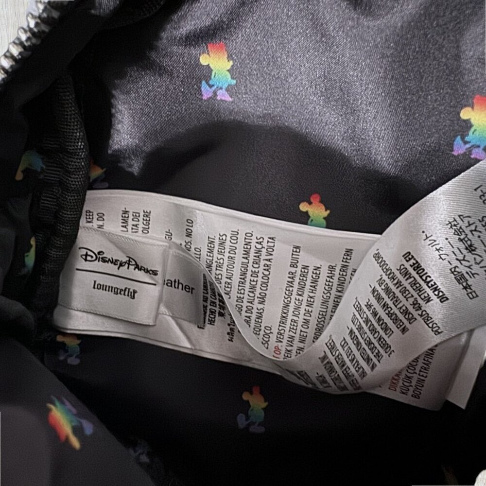 NWT Loungefly Disney Parks Pride Mickey Mini Backpack Coin Purse Rainbow Bag - Picture 6 of 6
